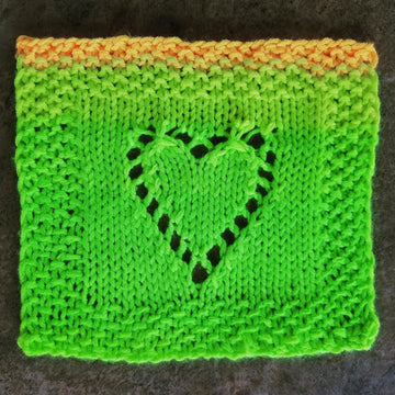 Eyelet Heart Washcloth