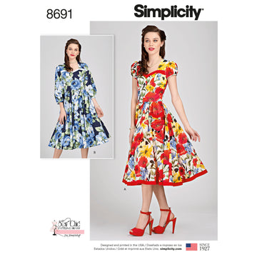 Simplicity 8691 Sew Chic Women's Dresses - Sewing Pattern