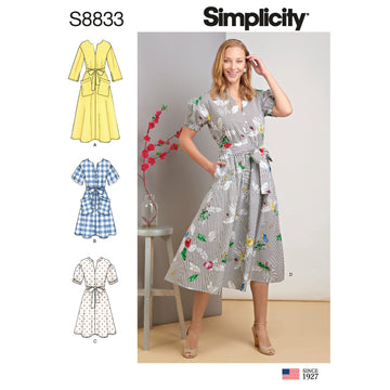 Simplicity S8833 Misses Miss Petite Pullover Dress - Sewing Pattern