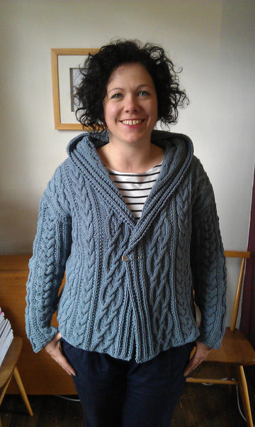 Cable cardigan