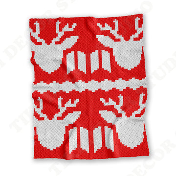 Christmas Ornament Blanket C2C Crochet Pattern Throw Instant Download