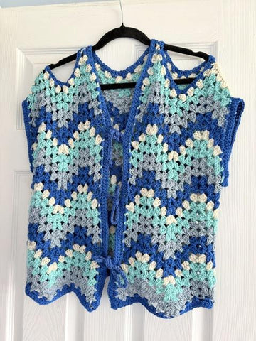 Cold Shoulder Crochet Waistcoat