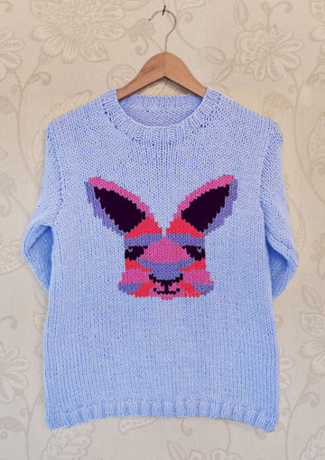 Intarsia - Geometric Rabbit Chart - Adults Sweater