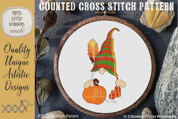 Thanksgiving Pumpkin Feather Gnome