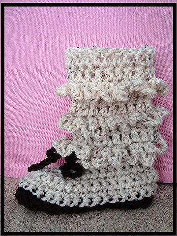 Adult Boot Style Slippers | Crochet Pattern by Sweet Potato Patterns