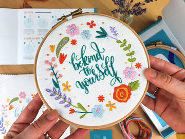 Oh Sew Bootiful Be Kind To Yourself Printed Embroidery Kit