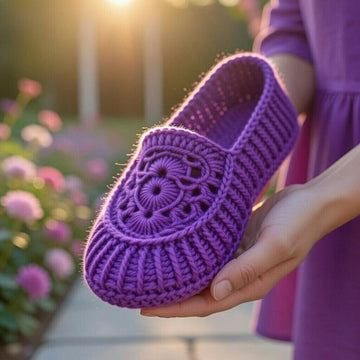 Women’s Crochet Slippers Pattern – Adult House Slippers PDF + Video Tutorial