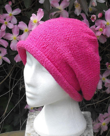 SILKY ROLL BRIM SLOUCH KNITTING PATTERN - MADMONKEYKNITS
