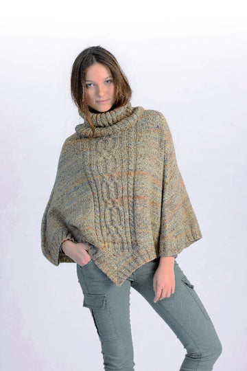 Damenponcho mit Zopfmuster in Schachenmayr Aventica - S8278 - Downloadable PDF