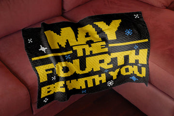 Star Wars May The 4th Be With You Home Decor Blanket C2C Crochet Pattern