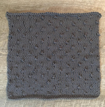 Knitted Square Popcorn Stitch