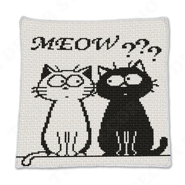 Cats Meow Blanket SINGLE CROCHET PATTERN