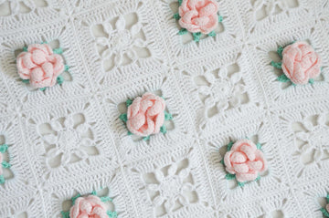 Dear Peony baby blanket