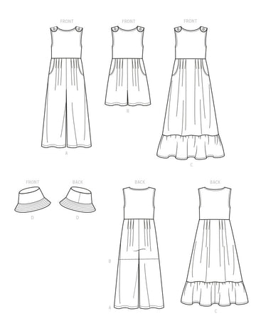 Simplicity Children's and Girls' Jumpsuit, Romper and Dress S9617 - Sewing Pattern