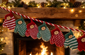 Mini Mittens Christmas Advent Calendar Garland