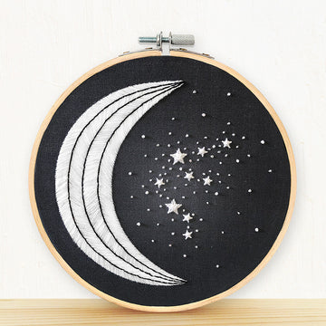 Embroidery and Sage Aquarius Zodiac Embroidery Kit - 8 1/4in W x 8 1/4in L x 3/8in D