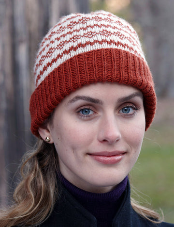Fair Isle Hat in Lion Brand Superwash Merino Cashmere - L0633