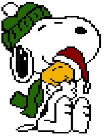 Snoopy&Woodstock knitting chart