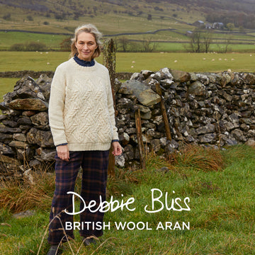 Cable Entrelac Sweater - Jumper Knitting Pattern for Women in Debbie Bliss British Wool Aran by Debbie Bliss