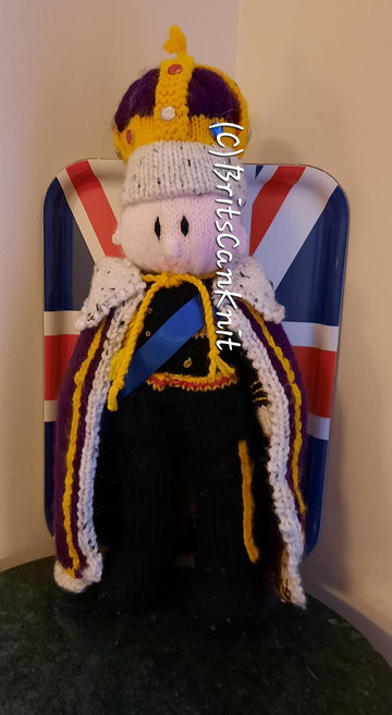 King Charles Knitted Doll