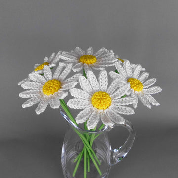 Crochet Daisy Pattern easy from scraps of yarn