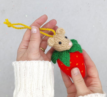 Strawberry Jam Mouse Bauble Hanging Ornament