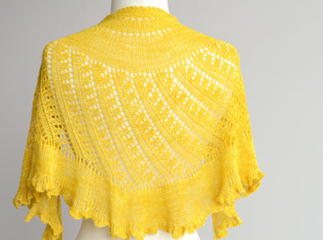 Shattered Sun Shawl in SweetGeorgia Cashsilk Lace - DE - Downloadable PDF