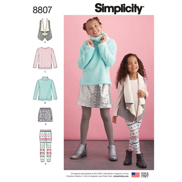 Simplicity 8807 Child and Girls Sportswear - Sewing Pattern
