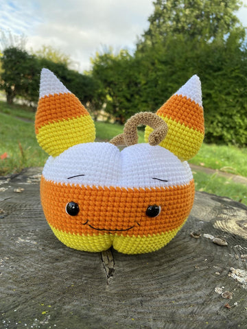 Candy Corn Pumpkin Cat