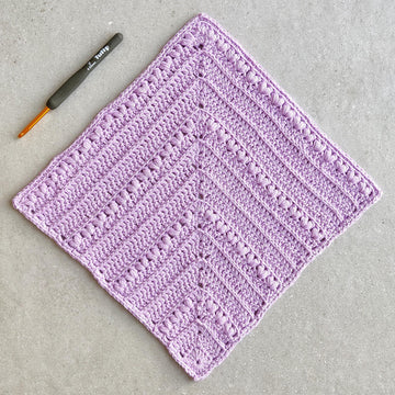 Mitered Tulips Afghan Square