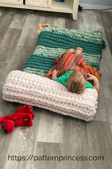 Lounger with Rolled Pillow