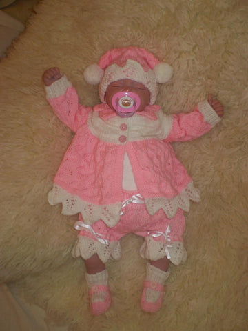 Reborn / 0-3 Months Baby Matinee / Pram Set #4