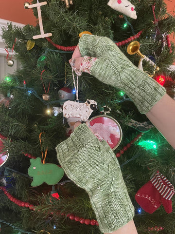 Under the Pines Fingerless Mitts