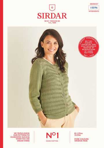 Ladies Cardigans in Sirdar No.1 DK - 10096 - Leaflet