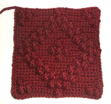 Popcorn stitch square / Quadrato a noccioline