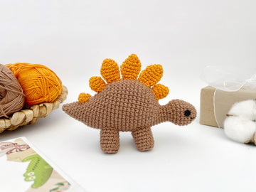 Crochet dinosaur toy Stegosaurus amigurumi crochet pattern