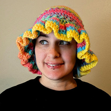 Ponytail Ruffle Hat