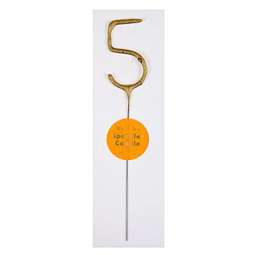 Meri Meri Gold Sparkler Candle 0- 9