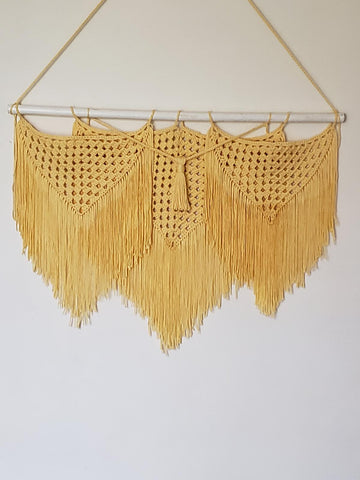 Granny stitch Ma-cro-me wall hanging