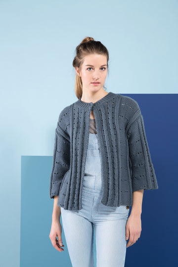3/4 Sleeves Cardigan in Bergere de France Ideal - 72680-03 - Downloadable PDF