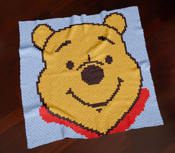70 x 70 blocks Winnie the Pooh C2C Crochet Blanket Pattern