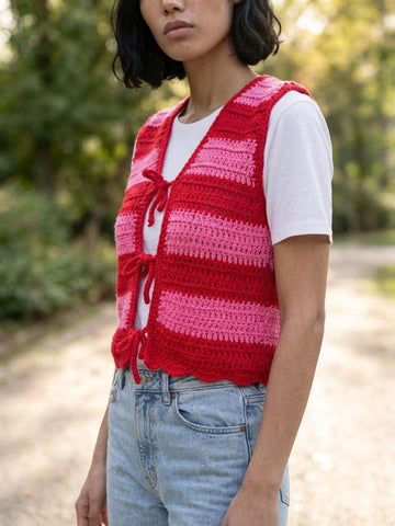 Tramlines Crochet Vest
