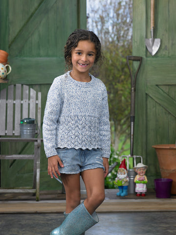 Girls Sweater & Cardigan in James C. Brett Dotti DK - JB730