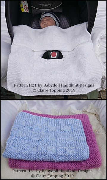 Simple plaid weave blanket in two sizes and car seat blanket