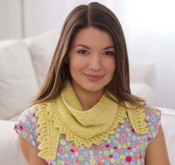 Short Row Shawlette in Caron Simply Soft - Downloadable PDF