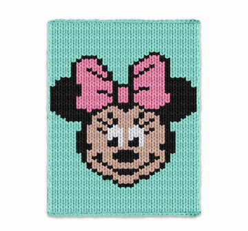Finger Knitting Pattern, Disney Minnie Mouse Knit Kids Blanket