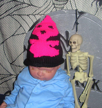 Baby Pink Halloween Ghost Beanie