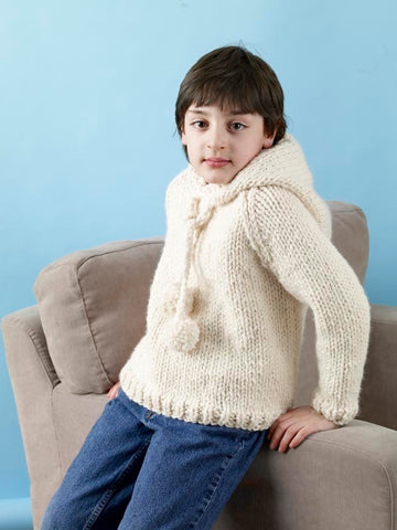 Kildare Hoodie in Lion Brand Wool-Ease Thick & Quick - 90163AD