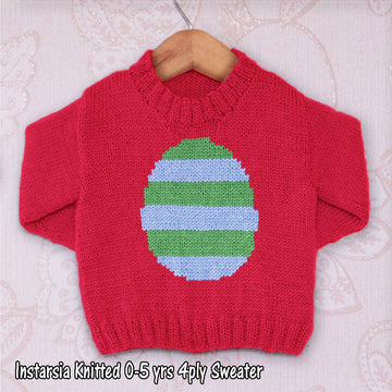 Instarsia - Egg of Horizontal Stripes - Chart Only