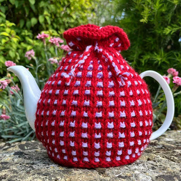 Basket Ribbed 4 Cup Teapot Cosy Knitting Pattern